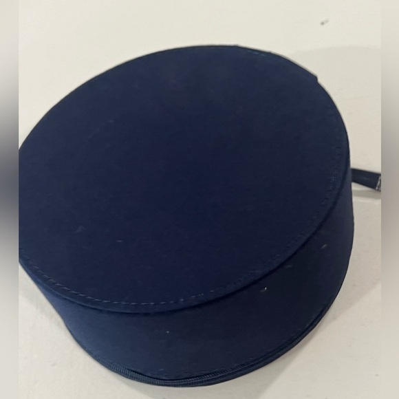 Brand New DIOR Vanity Pouch Makeup Zip Case Mirror Navy Travel NEW - Picture 7 of 11